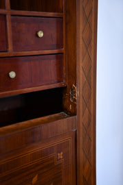 Louis XVI-Style Inlaid Secretaire Abattant