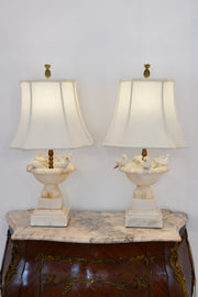 Alabaster Birdbath Lamp