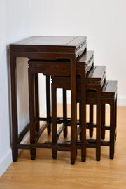 Four Chinese Carved Hardwood Tables
