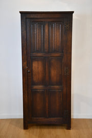 Provincial-Style Carved Oak Cupboard