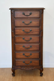 French Provincial Fruitwood Semainier Chest