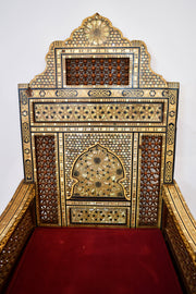 Moorish Mother of Pearl Throne Chair