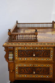 Moorish Walnut & Mother of Pearl Desk