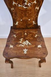 Antique Continental Inlaid Chair