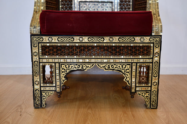 Moorish Mother of Pearl Throne Chair