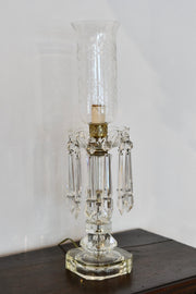 1930s Crystal Hurricane Lamp
