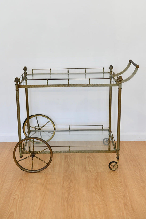 Midcentury Metal Bar Cart