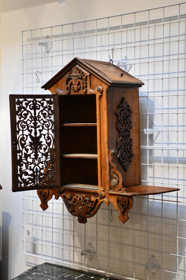 Carved Bird Cage Hanging Cabinet