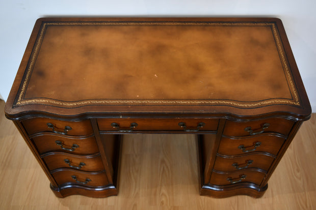 Mahogany Leather Top Kneehole Desk