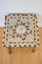 Levantine Inlaid Shell Taboret