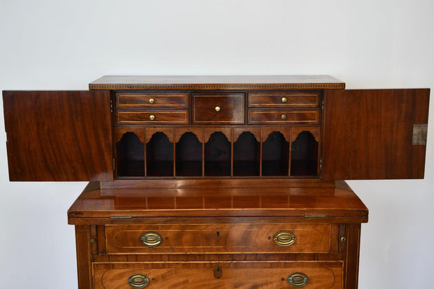 Antique American Mahogany Sheraton Secretary