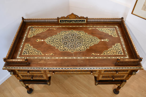 Moorish Walnut & Mother of Pearl Desk