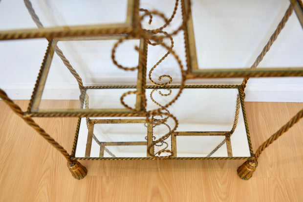 Vintage Rope-Form Petite Etagere