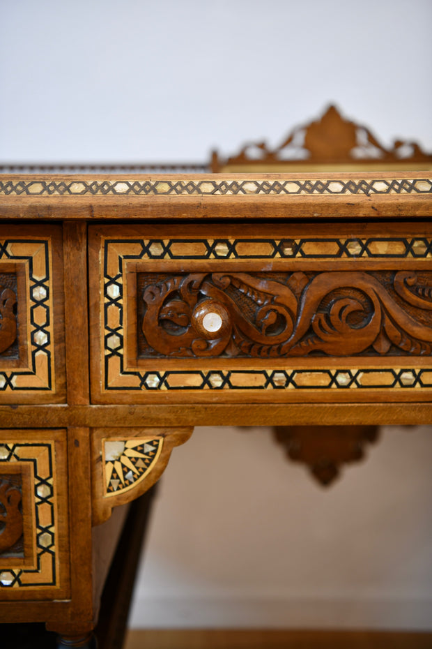 Moorish Walnut & Mother of Pearl Desk