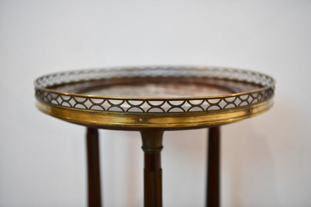 French Marble Inset Gueridon Table