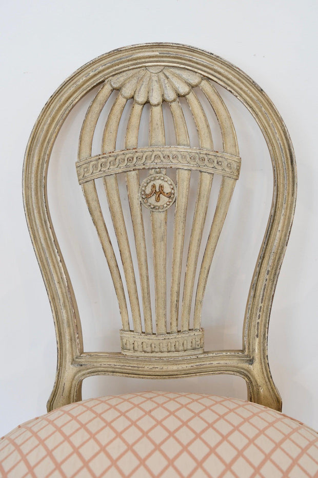 Antique Upholestered Chair with Matching Bench