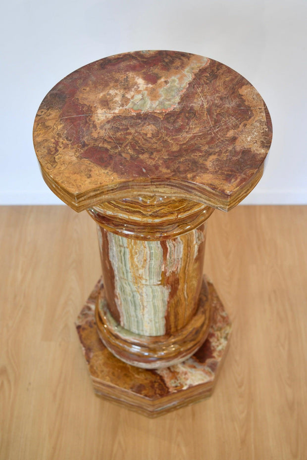 Large Neoclassical Onyx Pedestal
