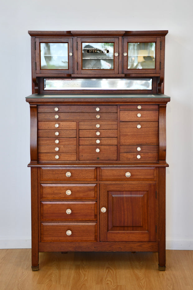 Antique Mahogany Dental Cabinet