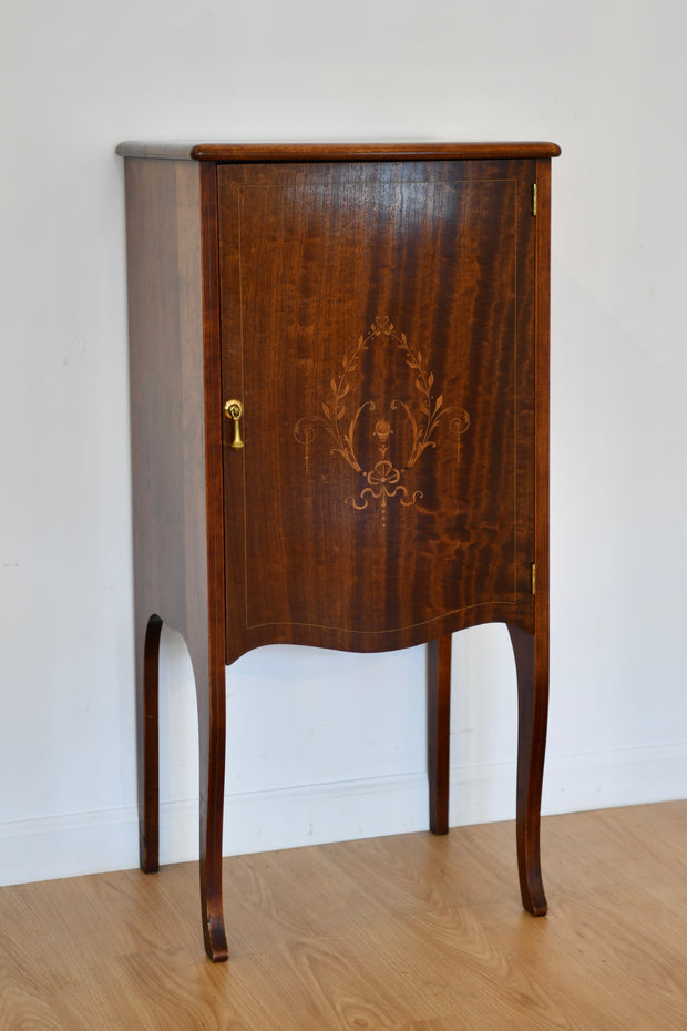 Mahogany Inlaid Music Cabinet