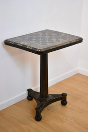 Victorian Mother of Pearl Rectangle Inlaid Tilt Top Games Table