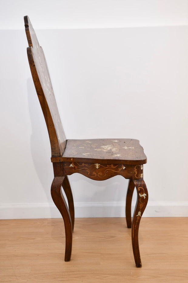 Antique Continental Inlaid Chair