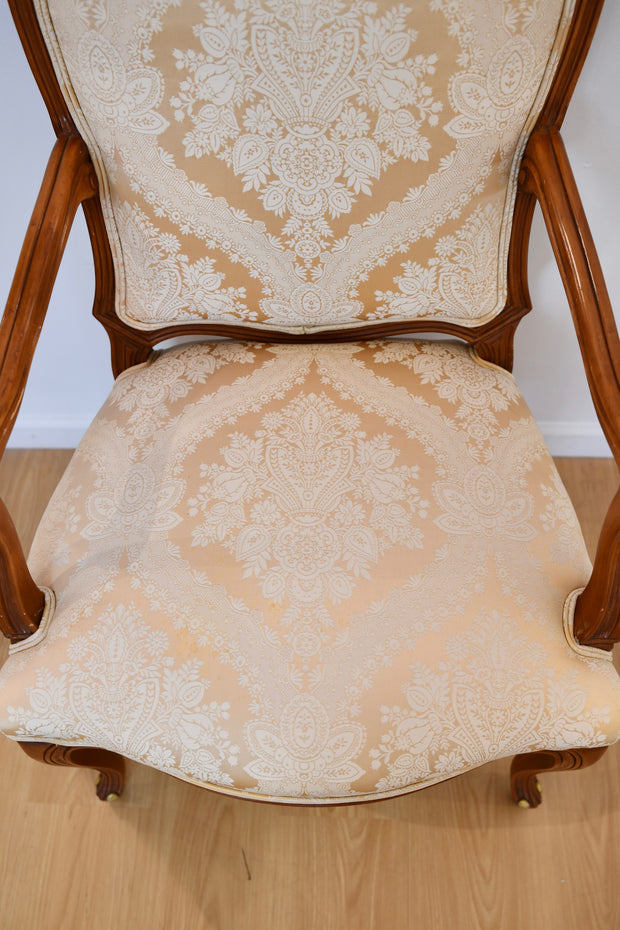 Rococo-Style Upholstered Armchair