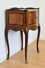 Antique Continental Inlaid Marbletop Nightstand