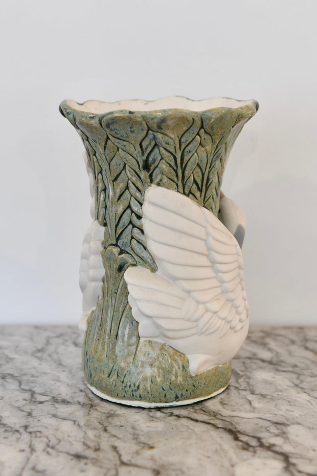 Spanish Bird Porcelain Vase