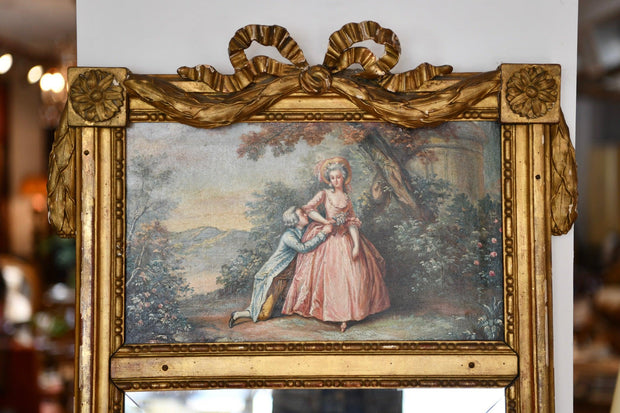 Antique Louis XVI Style Giltwood Mirror Console