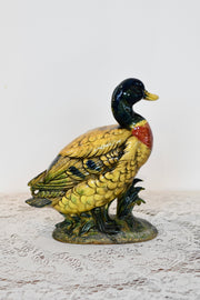 Porcelain Duck Candlestick and Figurine