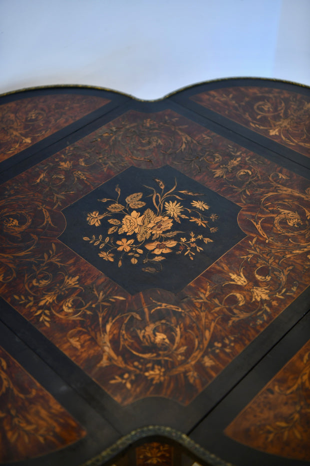 Antique Ebonized Drop Leaf Table