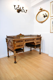 Moorish Walnut & Mother of Pearl Desk