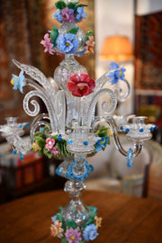 Venetian Glass Candelabrum