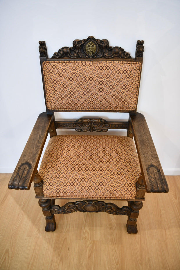 Antique Russian Carved Chair