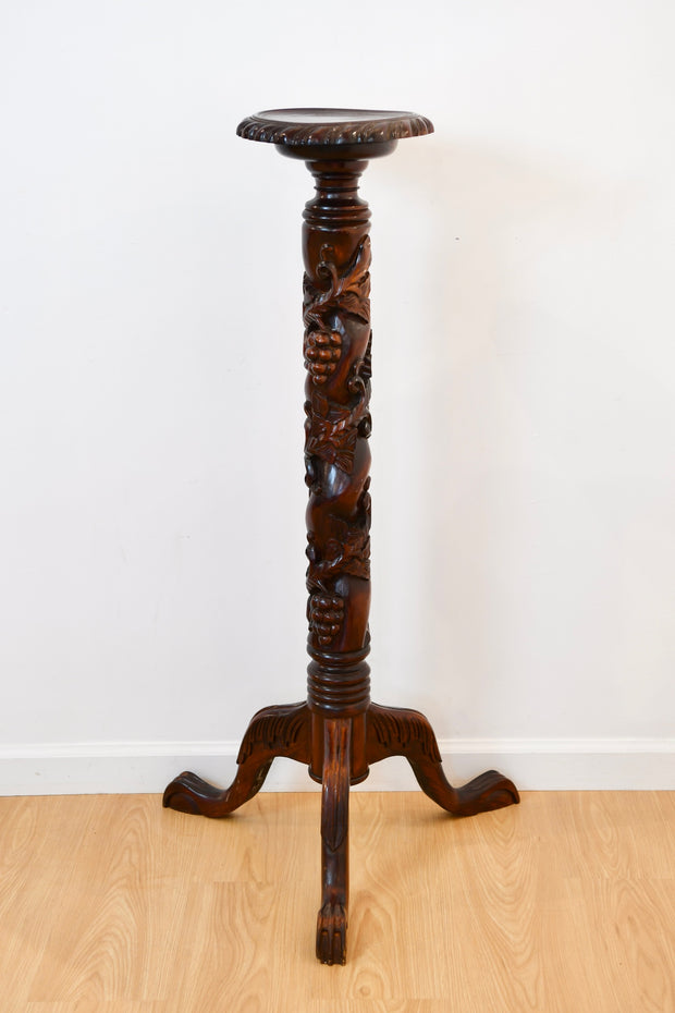 Carved Candle Stand Pedestal