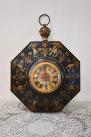 Octagonal-Shaped Georgian Tole Clock