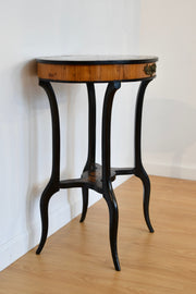 Antique Continental Marquetry Inlaid Side Table