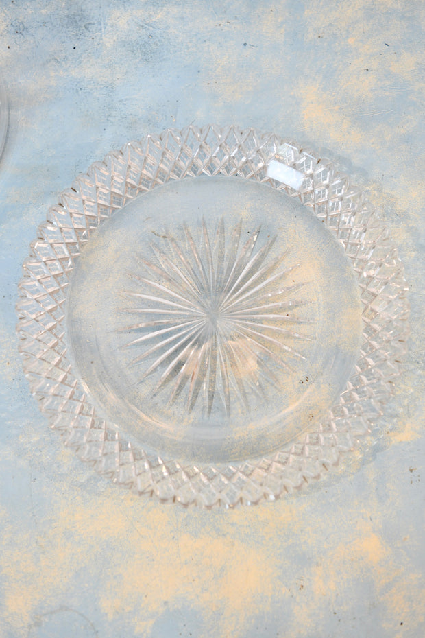 Covered Cake Cut Crystal Glass