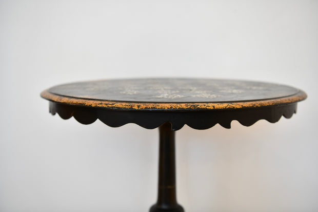 Victorian Mother of Pearl Round Inlaid Tilt Top Games Table