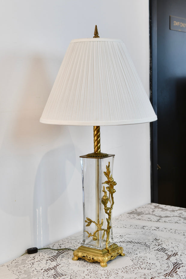 Bronze Mounted Crystal Lamp