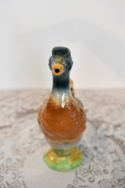 Porcelain Duck Candlestick and Figurine