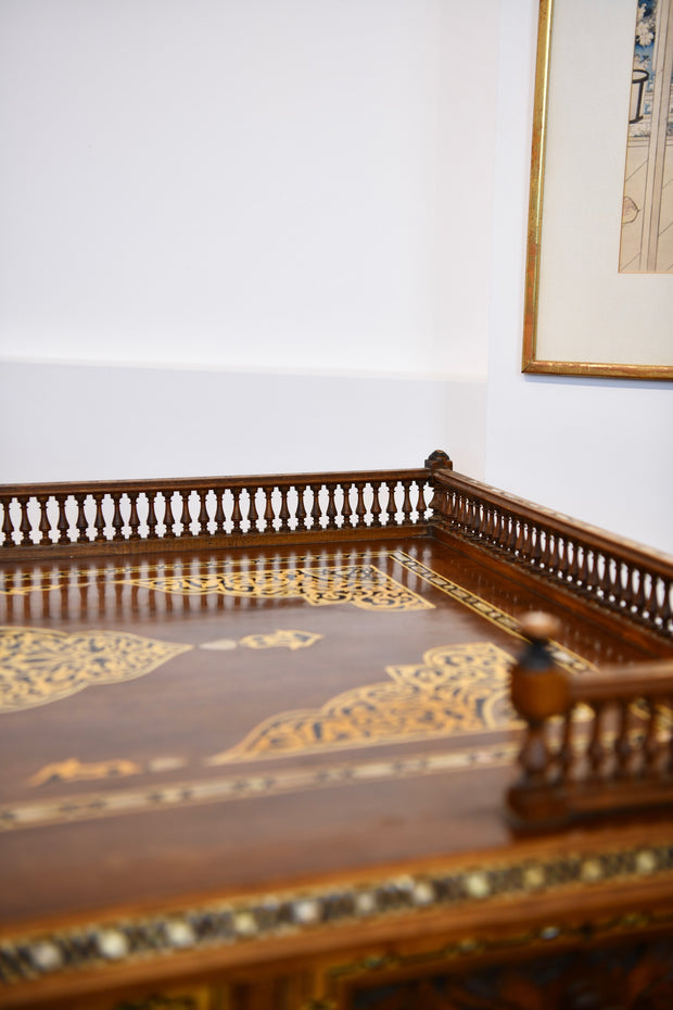 Moorish Walnut & Mother of Pearl Desk