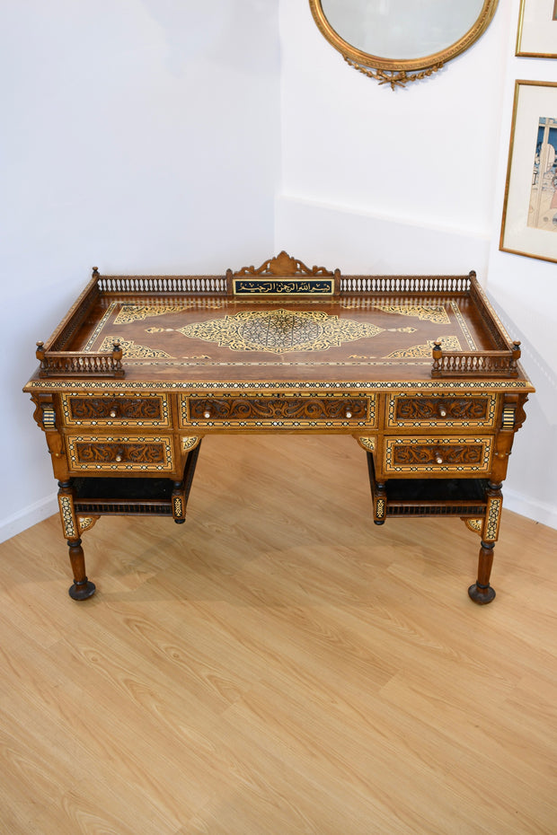 Moorish Walnut & Mother of Pearl Desk