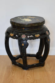 Antique Asian Wood Garden Seat