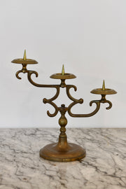 Baroque-Style Brass Pricket Candelabra