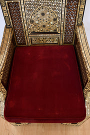 Moorish Mother of Pearl Throne Chair