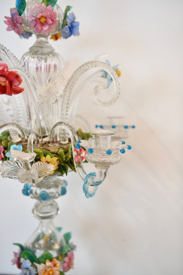 Venetian Glass Candelabrum