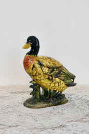 Porcelain Duck Candlestick and Figurine