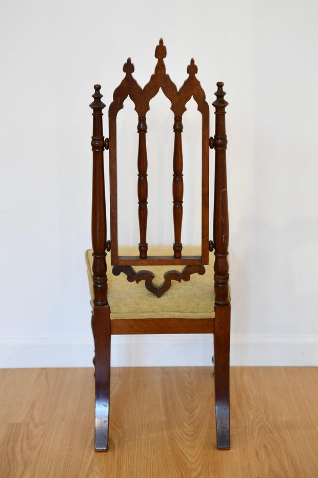 Diminutive English Gothic Style Hall Chair