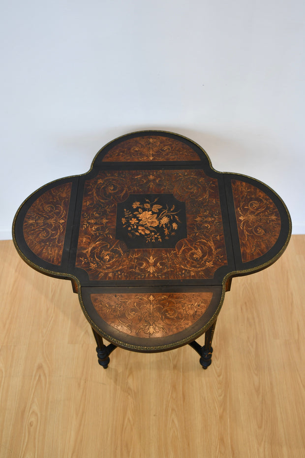 Antique Ebonized Drop Leaf Table